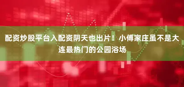 配资炒股平台入配资阴天也出片！小傅家庄虽不是大连最热门的公园浴场